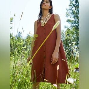 Eve Gravel Nymphea Dress in Mahogany